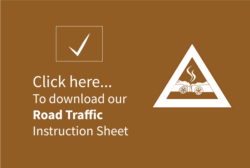 Traffic accident Instruction sheet