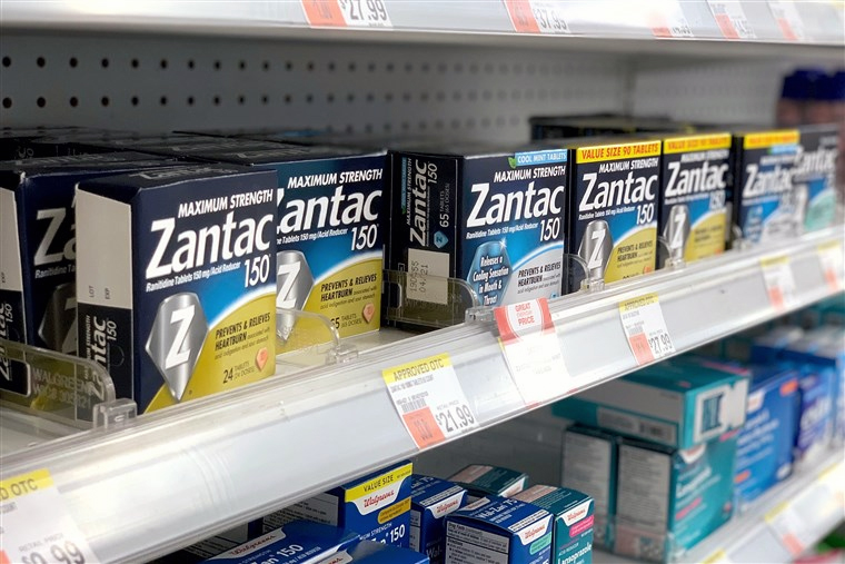 Zantac heartburn products